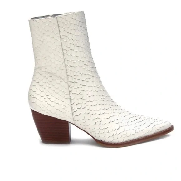 Matisse Caty White Leather Snakeskin Western Boot - Picture 4 of 4
